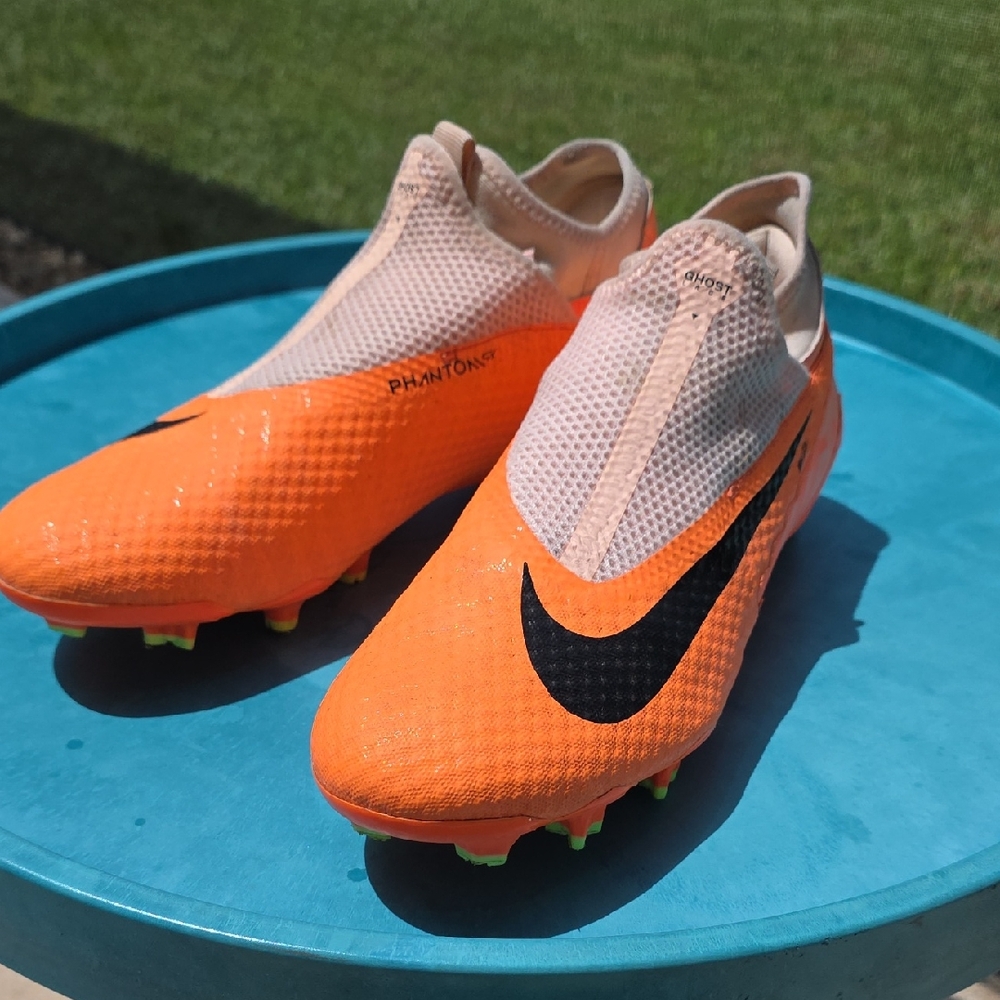 Orange and Black Soccer Cleats Size 9